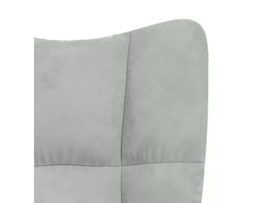 Chaise à bascule Gris clair Velours