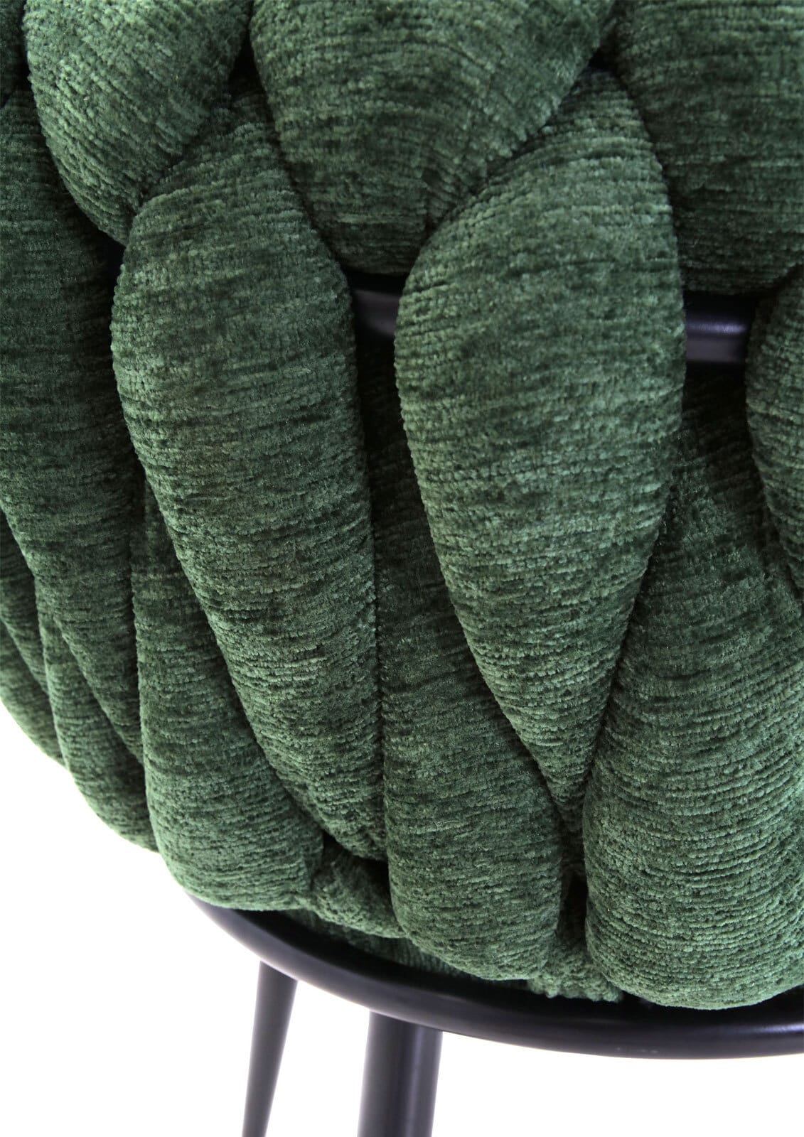 INTERhome Polsterstuhl WEAVY grün / schwarz 60 x 78 cm