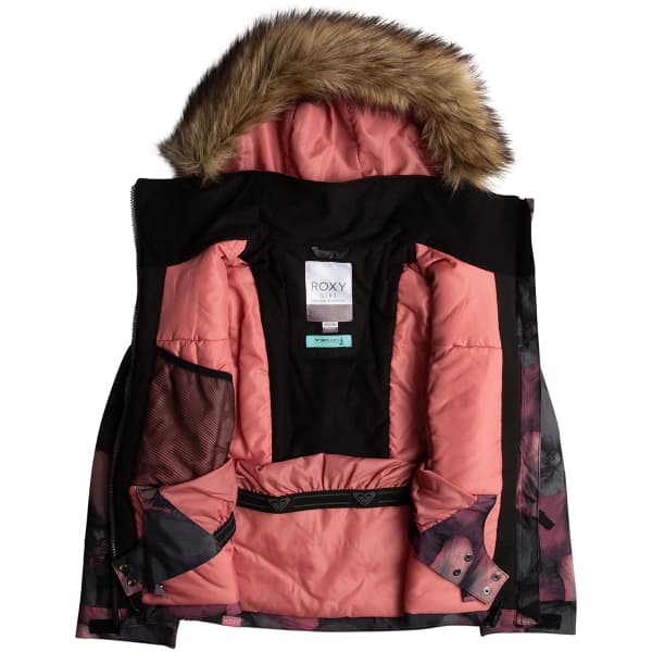 Veste de ski ROXY JET SKI GIRL JK SNJT TRUE BLACK PANSY PANSY RG