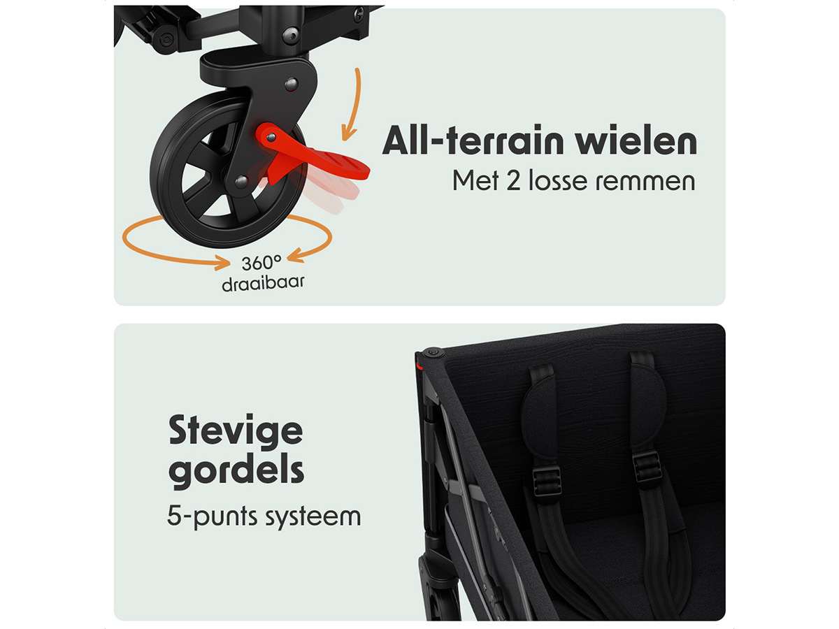 LifeGoods 80 kg bolderkar met dak - Anthracite
