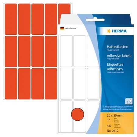 HERMA Vielzweck-Etiketten 20x50mm, rot