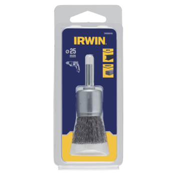 Irwin komstaaldraadborstel Ø25 mm voor (accu)boormachine. Voor schuren metaal.