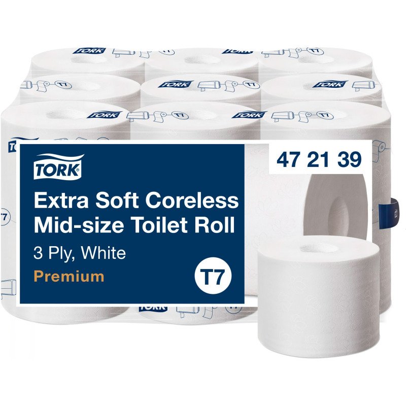 Papier toilette triple épaisseur Tork Premium T7 - 18 rouleaux de 550 feuilles