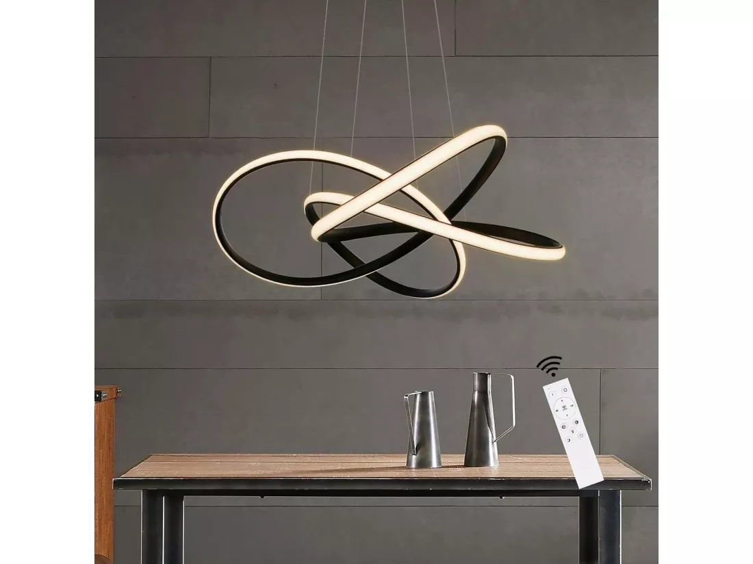 NETTLIFE Suspension Noir Vintage 5 flammes Suspension Réglable en hauteur en métal E27 Industriel Rétro