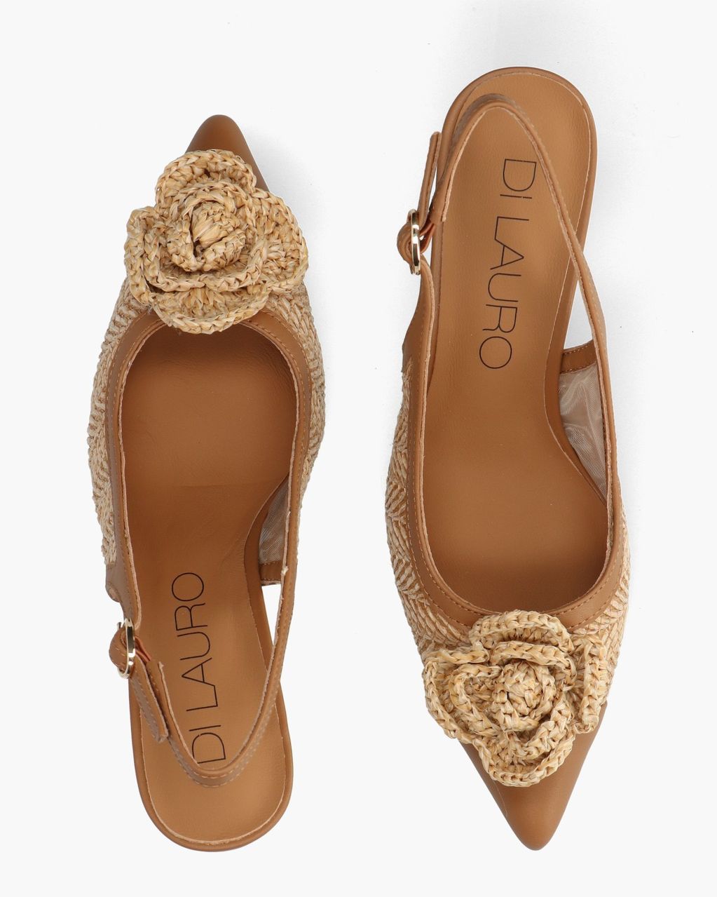 Di Lauro Deriva Cognac Dames Slingbackpumps