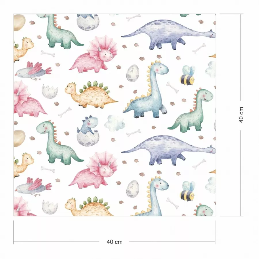 Nikima Klebefolie KF-17 selbstklebende Folie – Dinos Klebefolie bunt