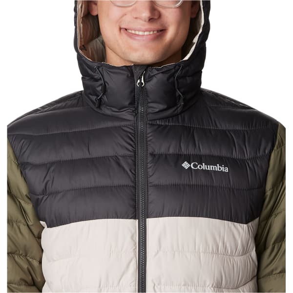Doudoune randonnée COLUMBIA POWDER LITE HOODED JKT DARK STONE/SHARK/STONE GREEN