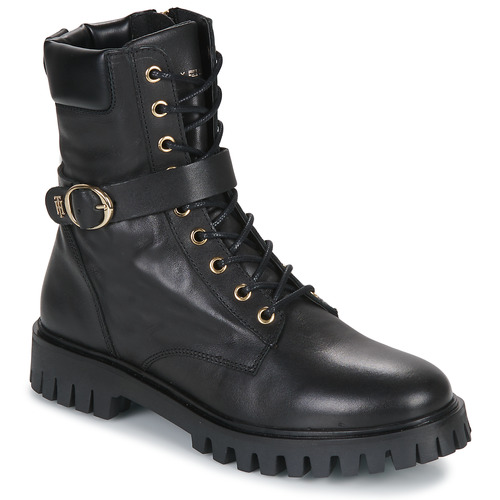 Tommy Hilfiger - Buckle Lace Up Boot - Noir