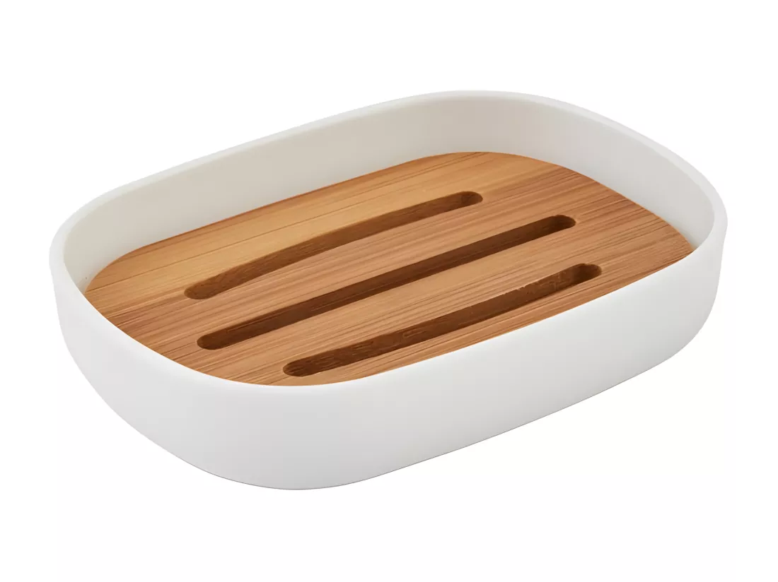 Set de salle de bain 3 pièces en polypropylène blanc