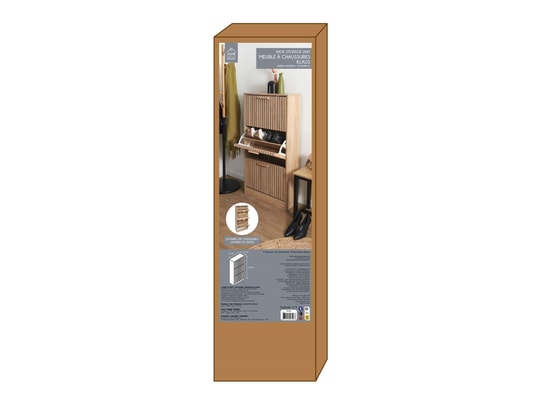 THE HOME DECO FACTORY - Meuble à chaussures avec 3 portes saulk - marron