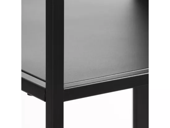 Abel - Bibliothèque 1 porte, 5 niches en métal H135cm : Couleur - Noir