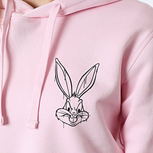 Sweat Capuche Femme Sleeves Angry Bugs Bunny Rose