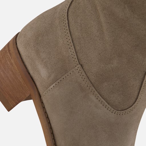 Aqa Plooi Enkellaarsjes grijs Suede