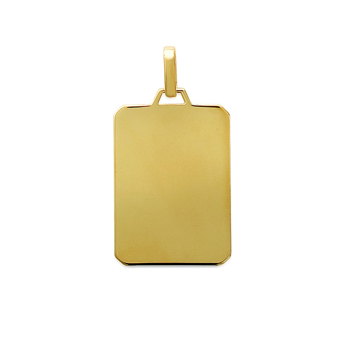 Pendentif Brillaxis plaque rectangulaire plaqué or
