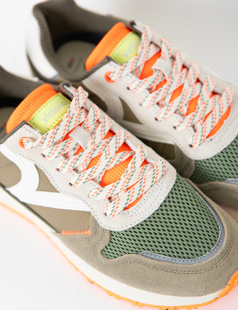 VICTORIA BASKETS HOMME LEGGERA NEON TOUCH KAKI