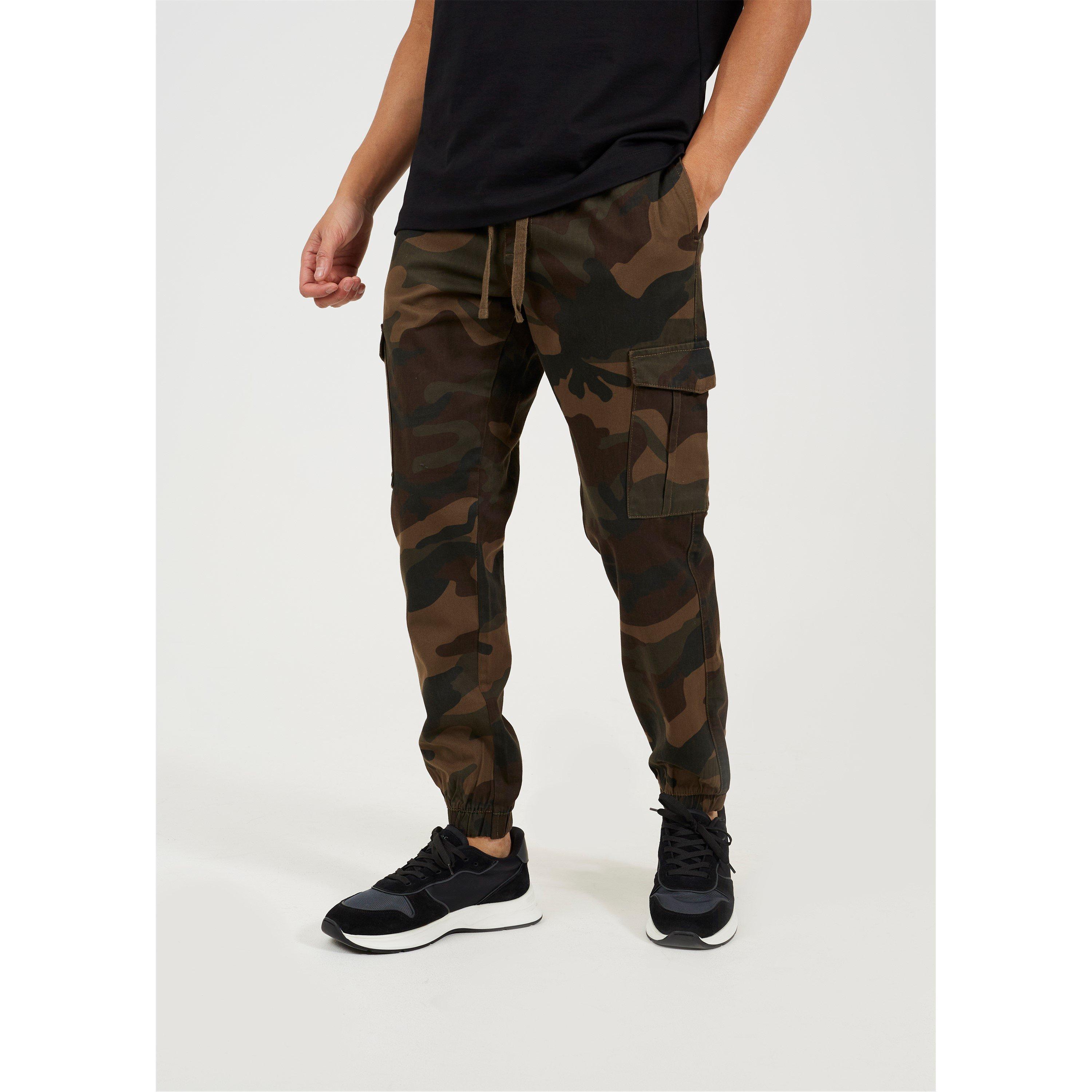 Brave Soul Cotton Twill Cuff Cargo Trousers