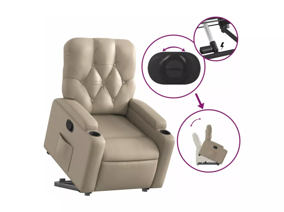 Fauteuil inclinable Cappuccino Similicuir