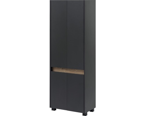 Meubelpartner Cosmo hoge kast, afmetingen (B x H x D): 56,9 x 164,5 x 33 cm, frontkleur: antraciet