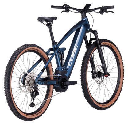 VTT Électrique Tout-Suspendu Cube Stereo Hybrid 120 Race 750 Shimano Deore/XT 12V 750 Wh 27.5'' Bleu Petrol
