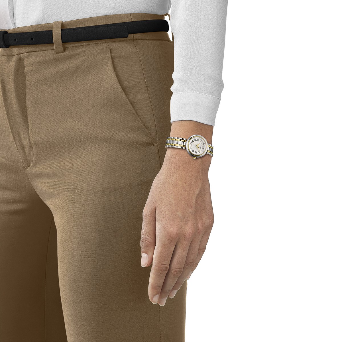 Montre femme Tissot Bellissima small acier bicolore