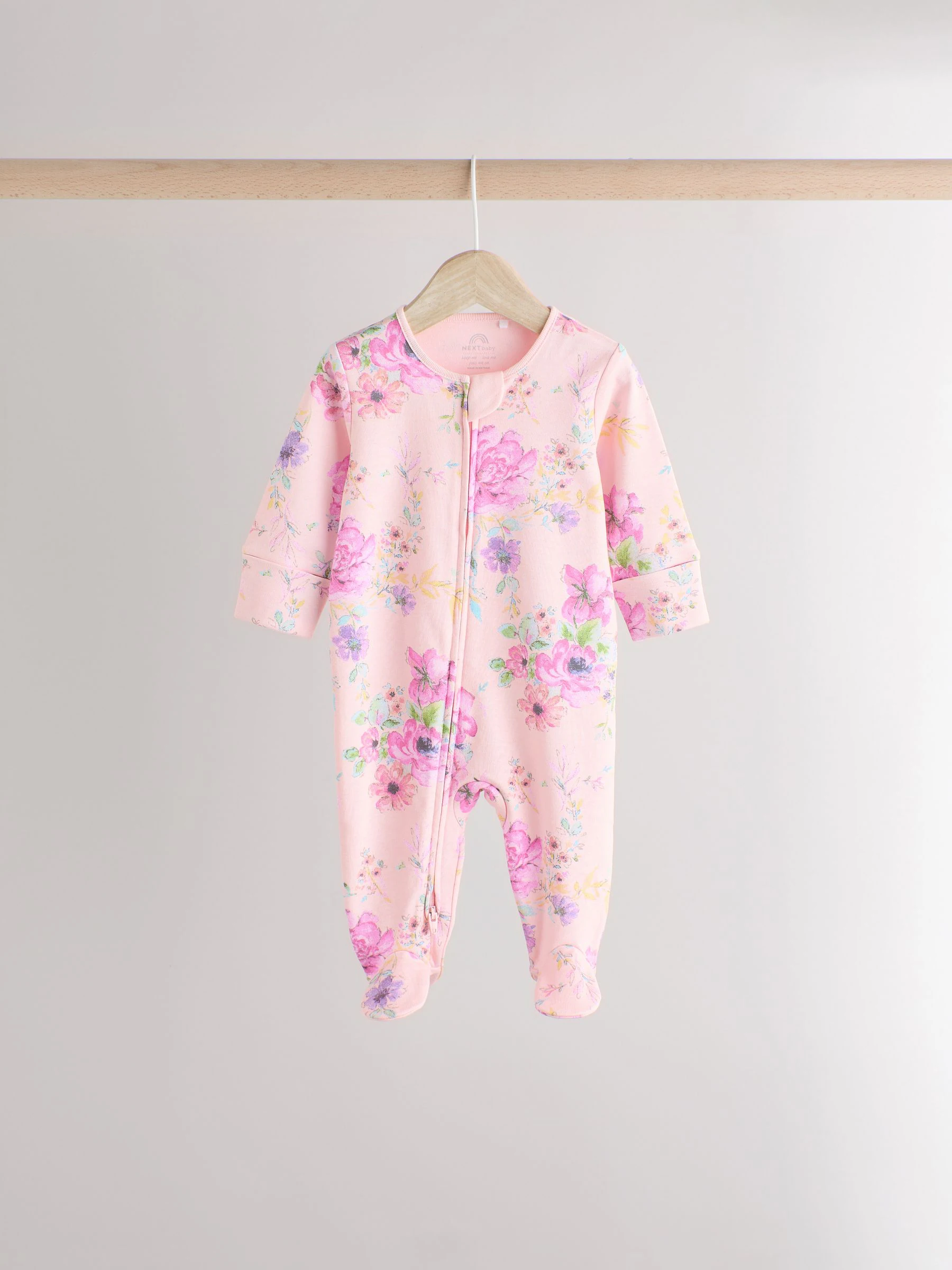 Roze - 3 Pack Baby-pyjama's met tweewegrits (0mnd -2jr)