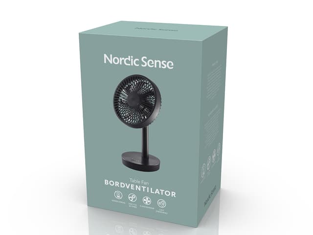 Nordic Sense Bordventilator Gråblå