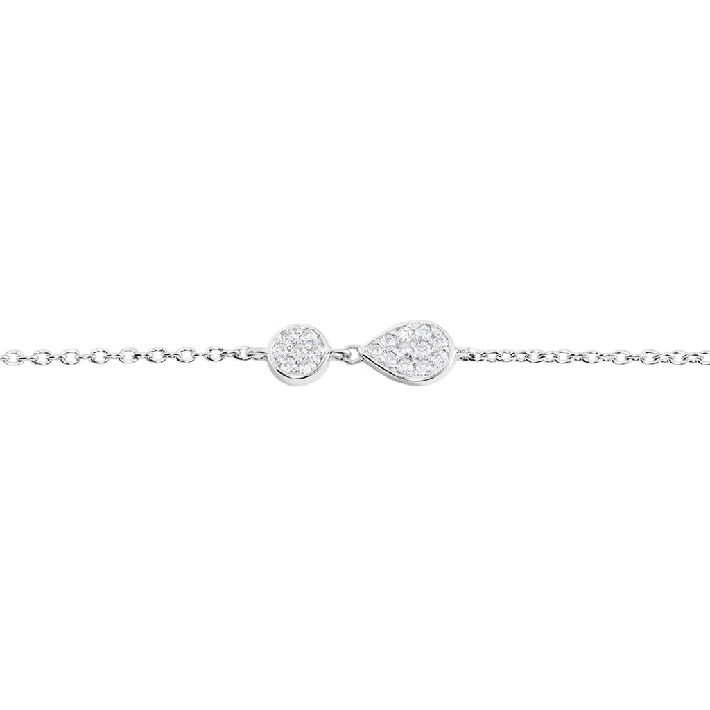 Bracelet Aletha Argent Blanc Oxyde De Zirconium
