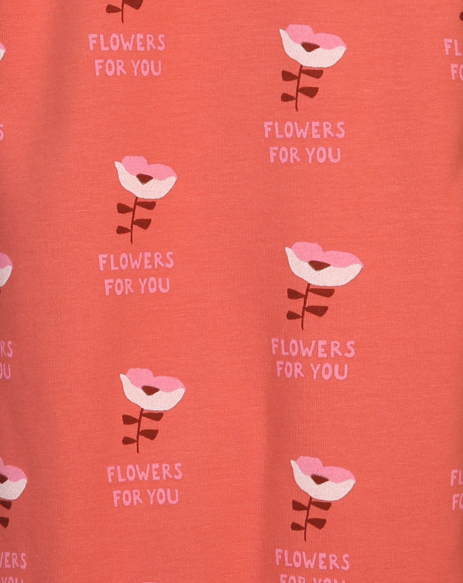 Langarmkleid FLOWERS AOP mit Kapuze in orange