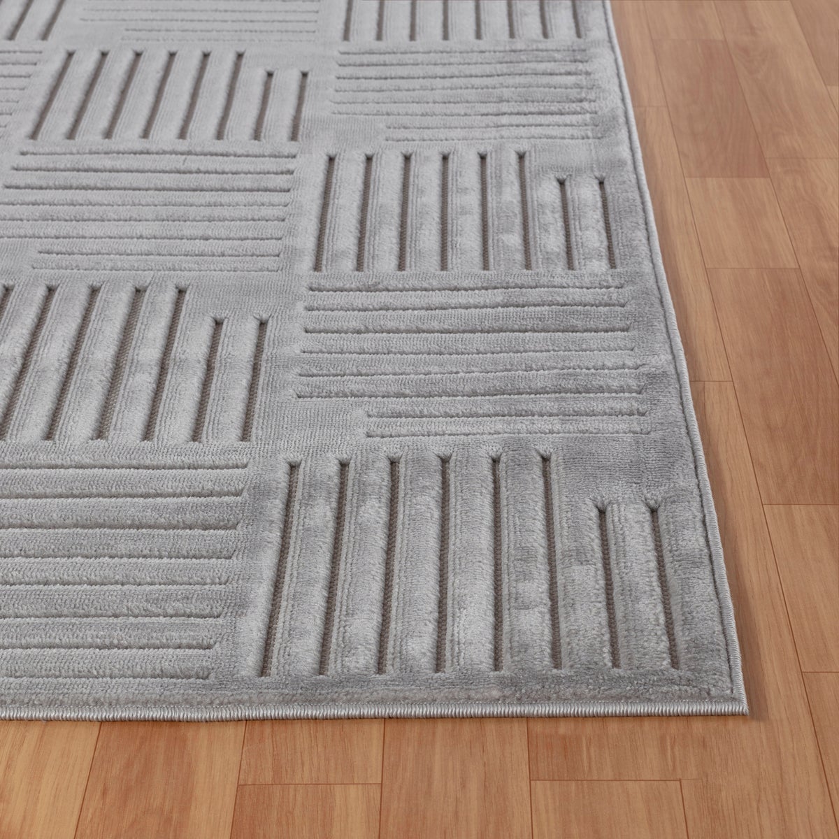Modern Scandinavisch vloerkleed voor binnen/buiten, grijs, 200x275 cm, MIDORI