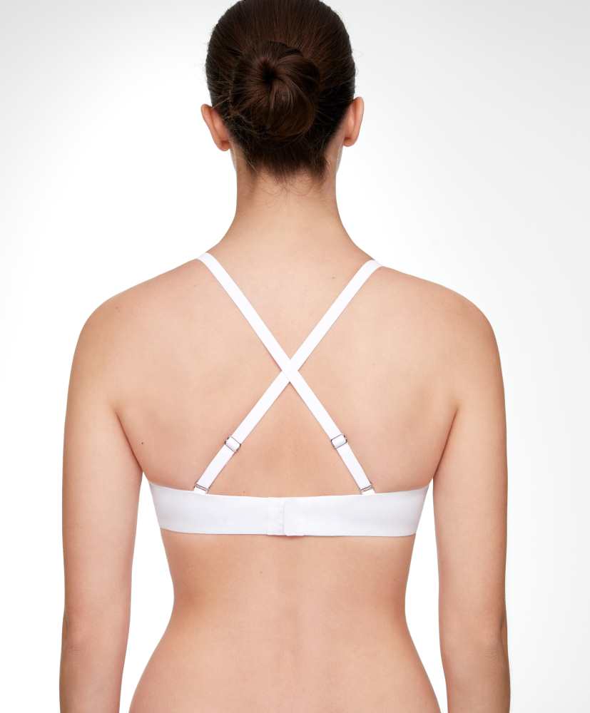 Sutiã triangular push-up de algodão