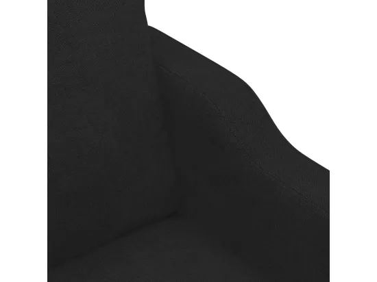 Canapé à 2 places Noir 140 cm Tissu