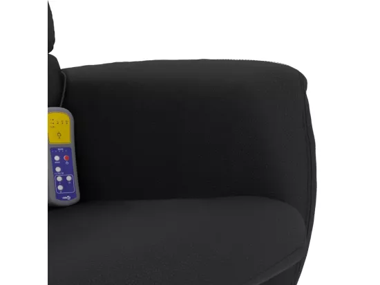 Fauteuil inclinable de massage avec repose-pied noir similicuir