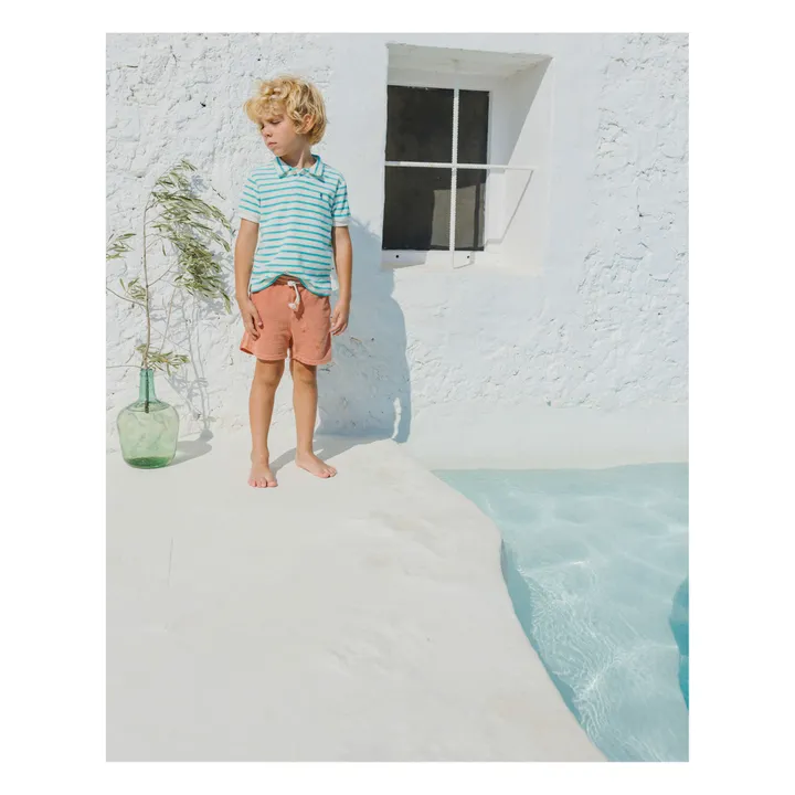 Búho Polo Rayé Eponge | Bleu Vert