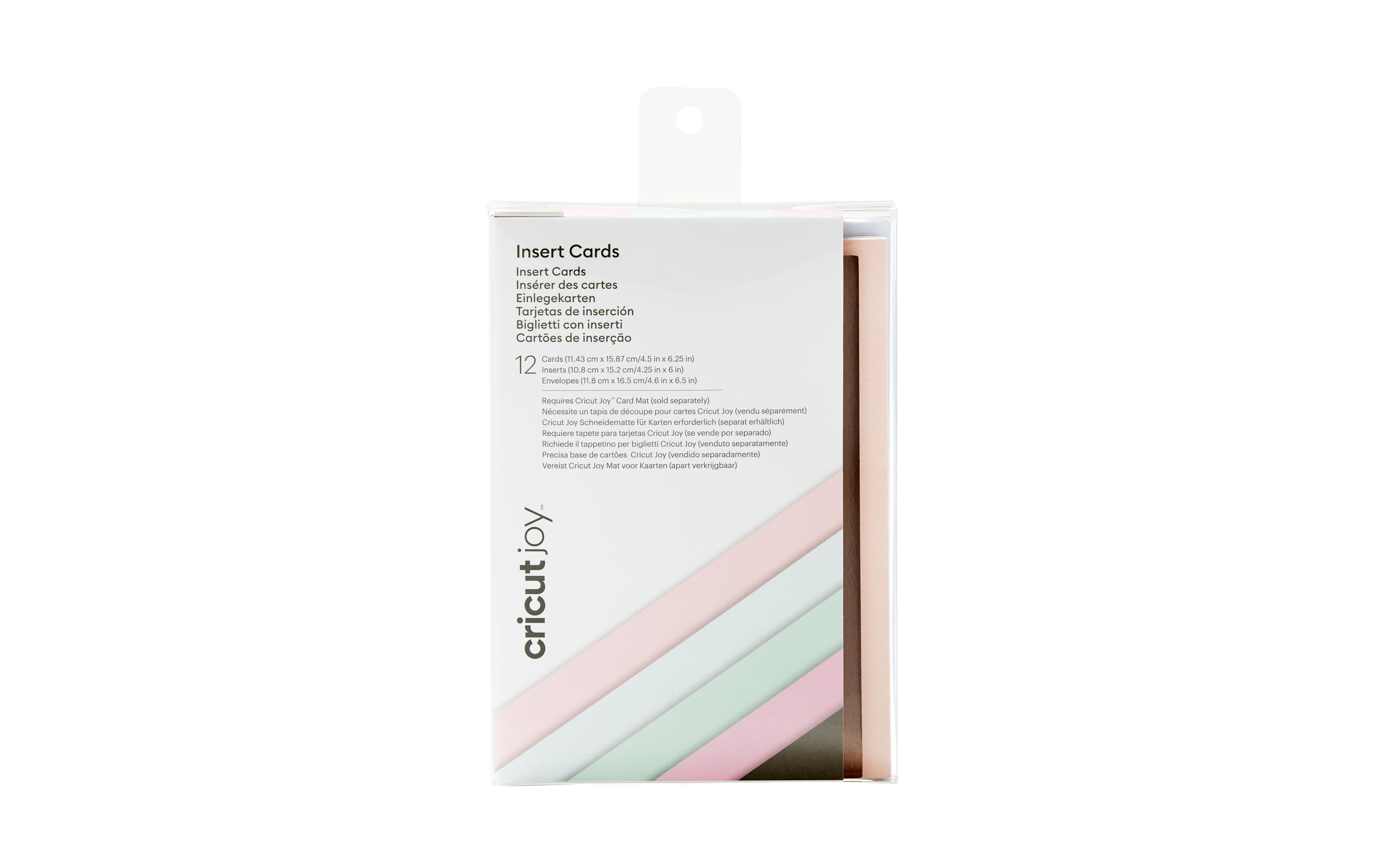 Blankokarte Joy Braun/Hellgrau/Rosa, 12 StückKartenset für Cricut Joy