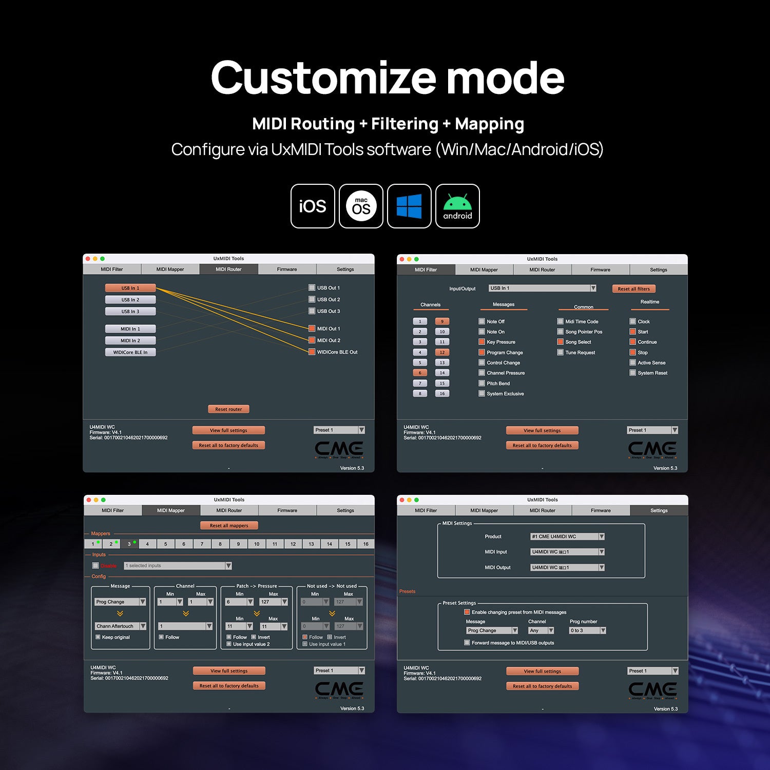 CME U4MIDI WC MIDI interface