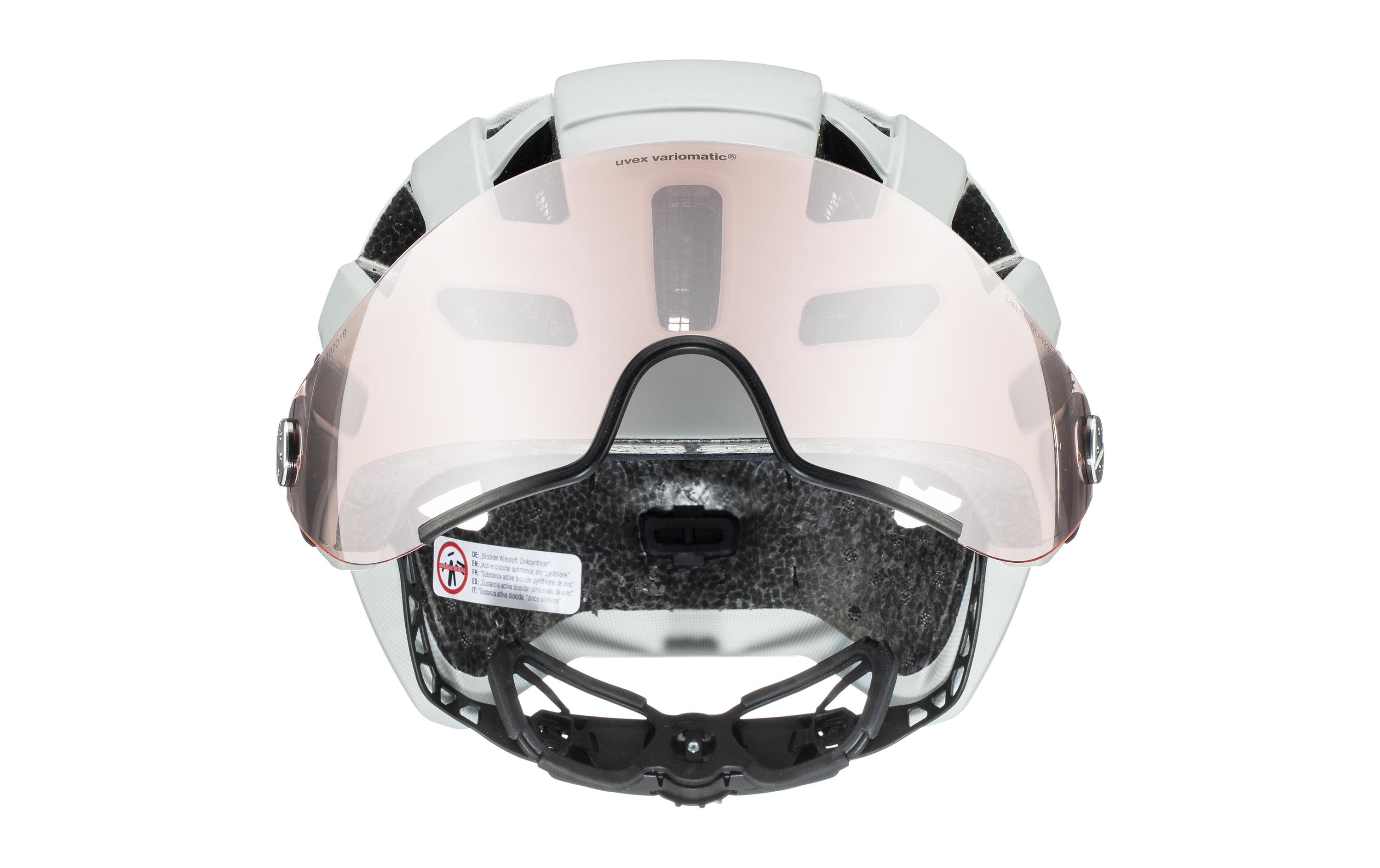 Helm uvex finale visor V papyrus matt , M<br>Photochromatischer Visier-Helm mit Plug-In-LED