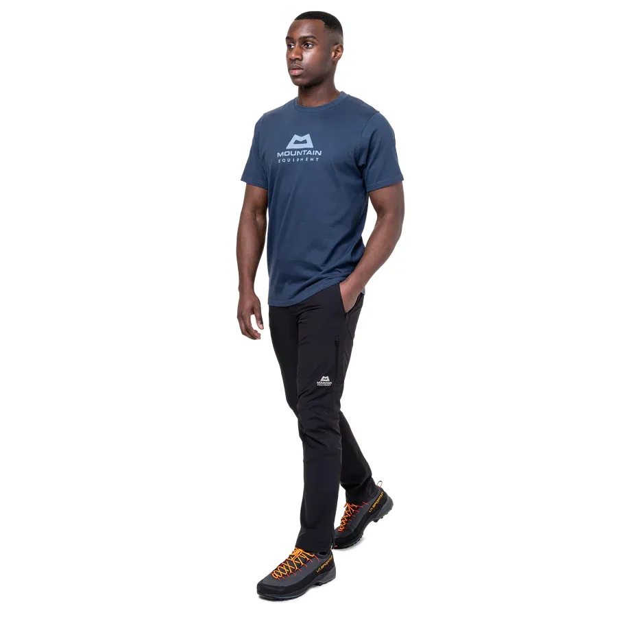 Mountain Equipment Emblem Mens Tee Denim Blue