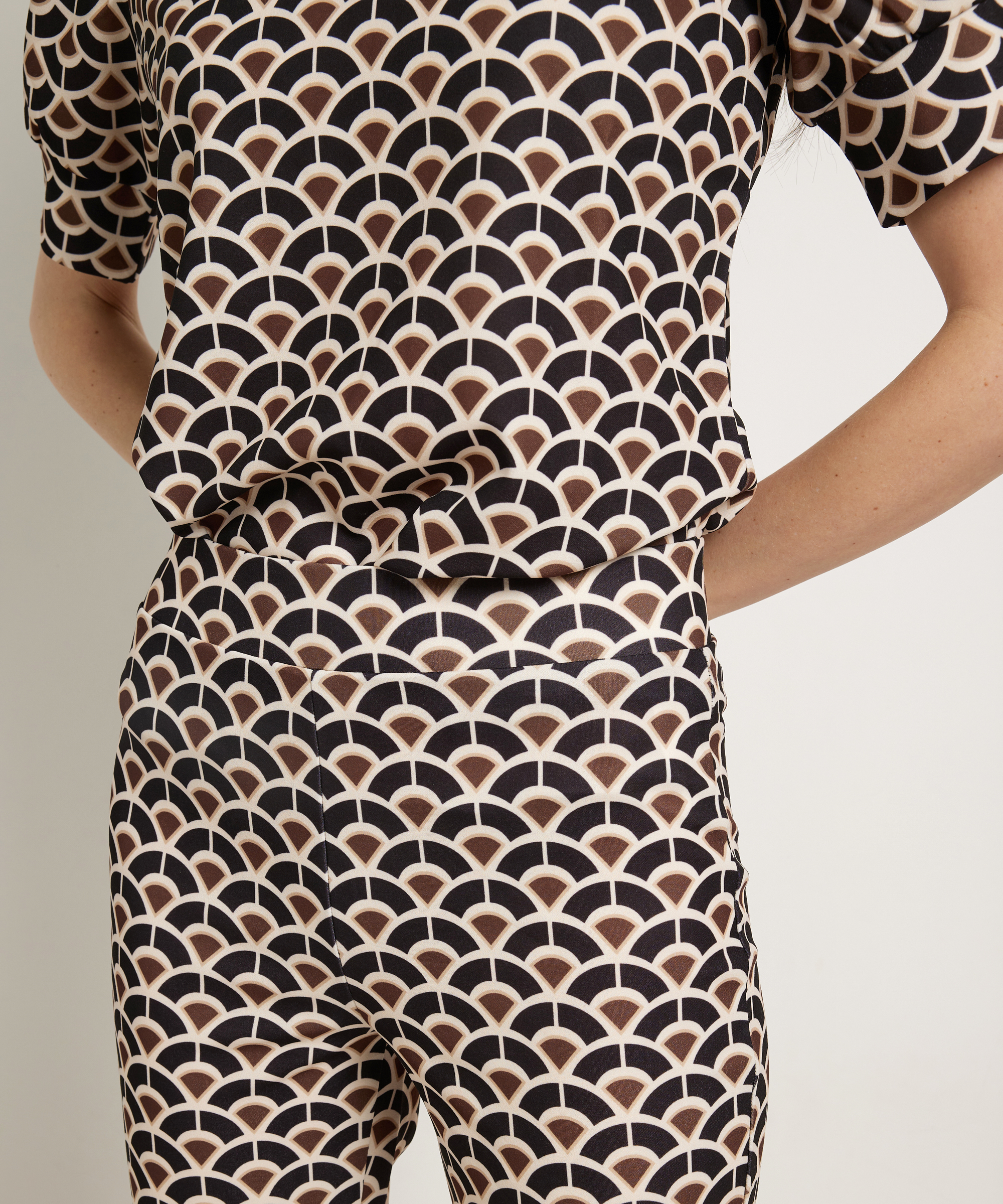 flared fit broek met print
