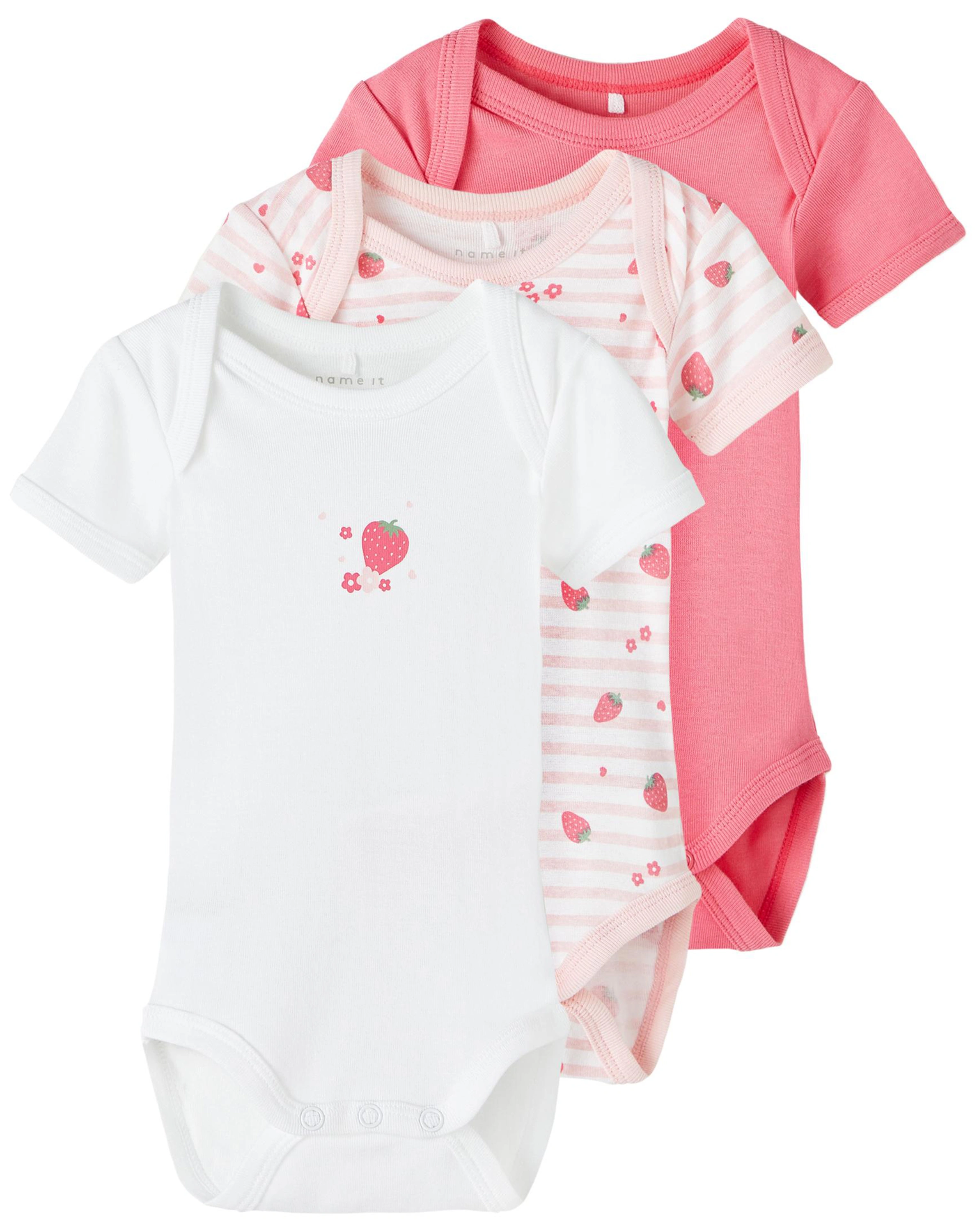 Kurzarmbody NBFBODY 3er Pack in camellia rose