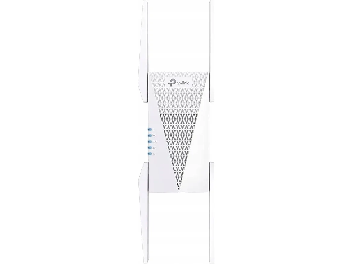 TP-Link RE815XE, Hvid, Ekstern, Mesh-satellit, Tri-band (2,4 GHz/5 GHz/6 GHz), Wi-Fi 6 (802.11ax), 2402 Mbit/s