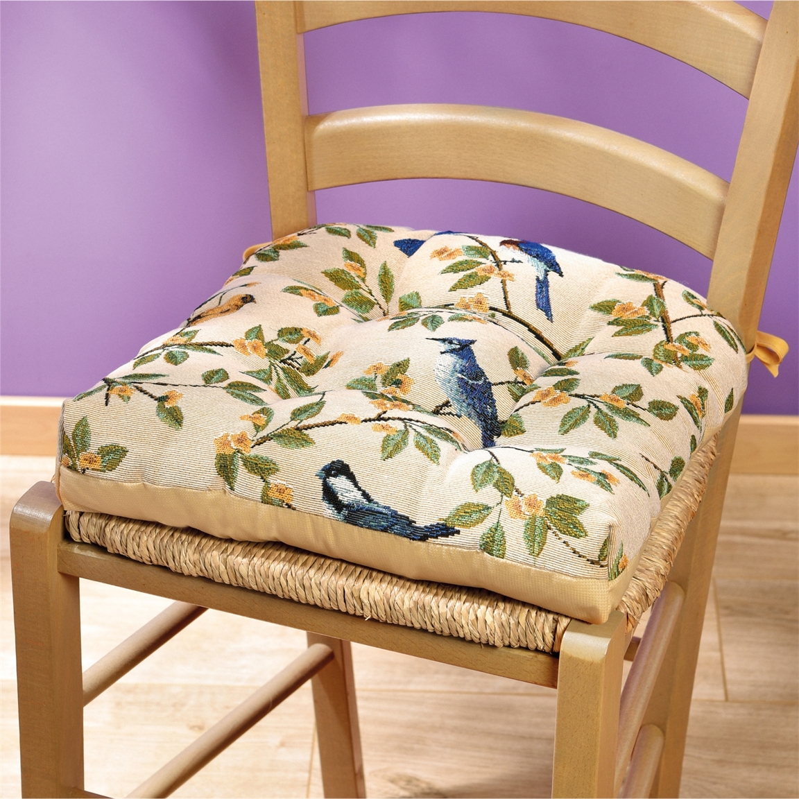 Galette de chaise oiseaux ou Lot de 2