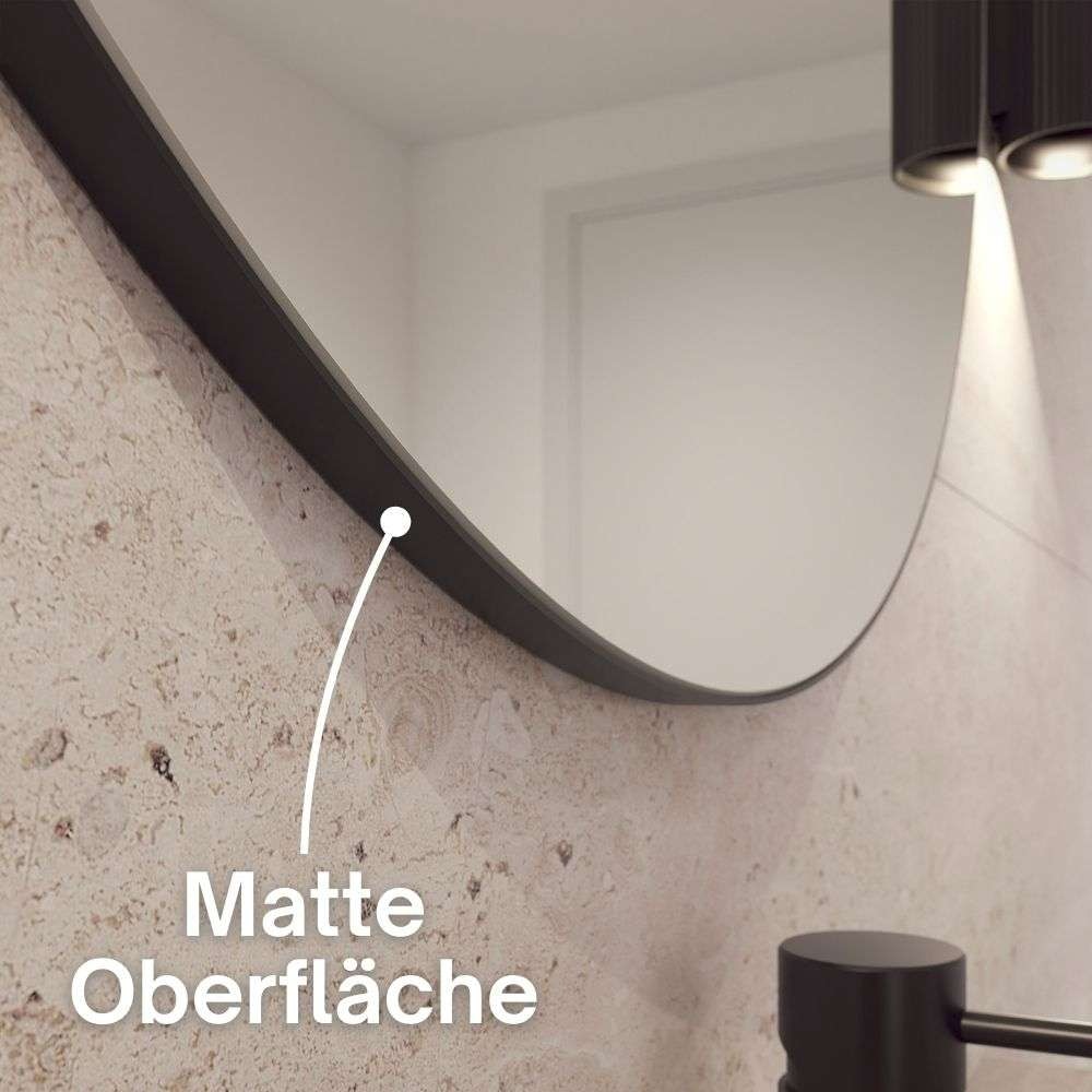Loevschall Wandspiegel »Refine Wandspiegel rund – stilvoller Designspiegel mit edlem Rahmen,« in mehreren Grössen & Farben für Bad, Schlafzimmer & Flur