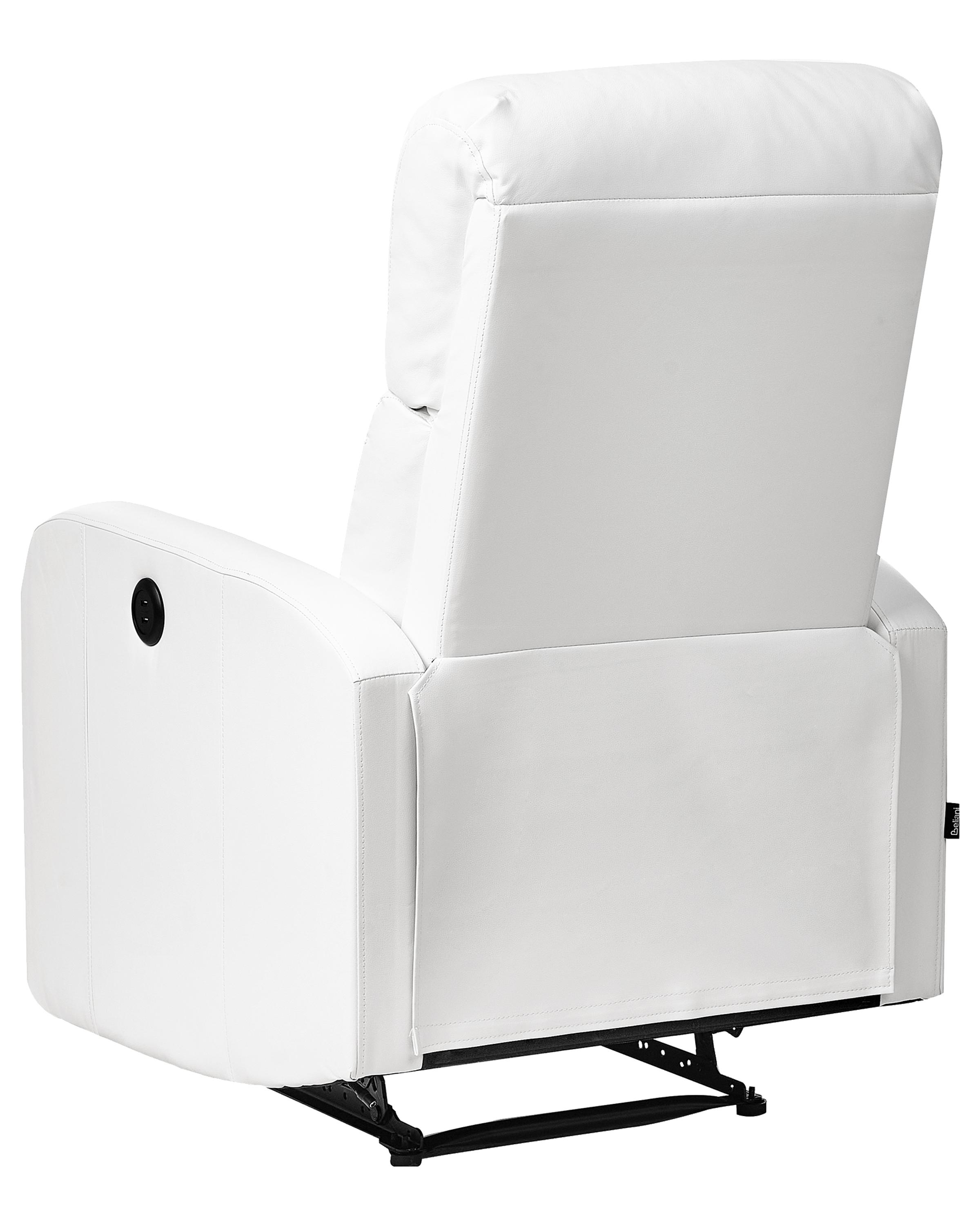 Relaxfauteuil VIRRAT inclusief voetensteun Kunstleer Wit