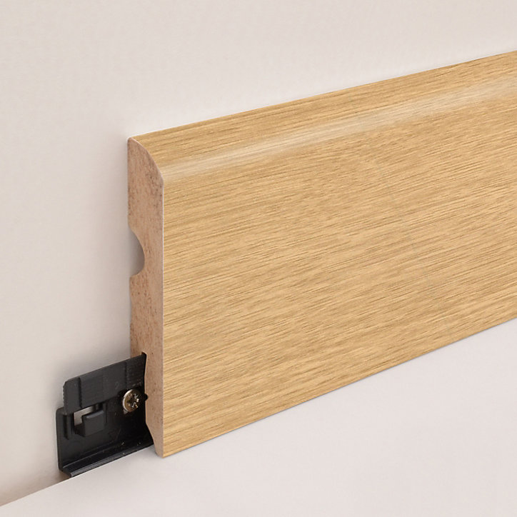 Plinthe arrondie MDF décor 10 GoodHome chêne naturel 220 x 8 cm, ép.13 mm