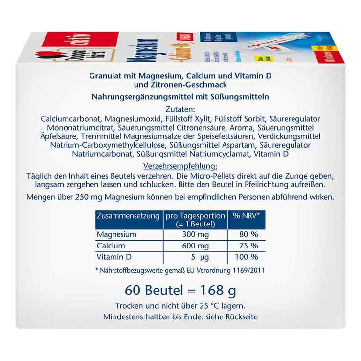Doppelherz Magnesium + Calcium + D3 Direct Pellets, 60 St