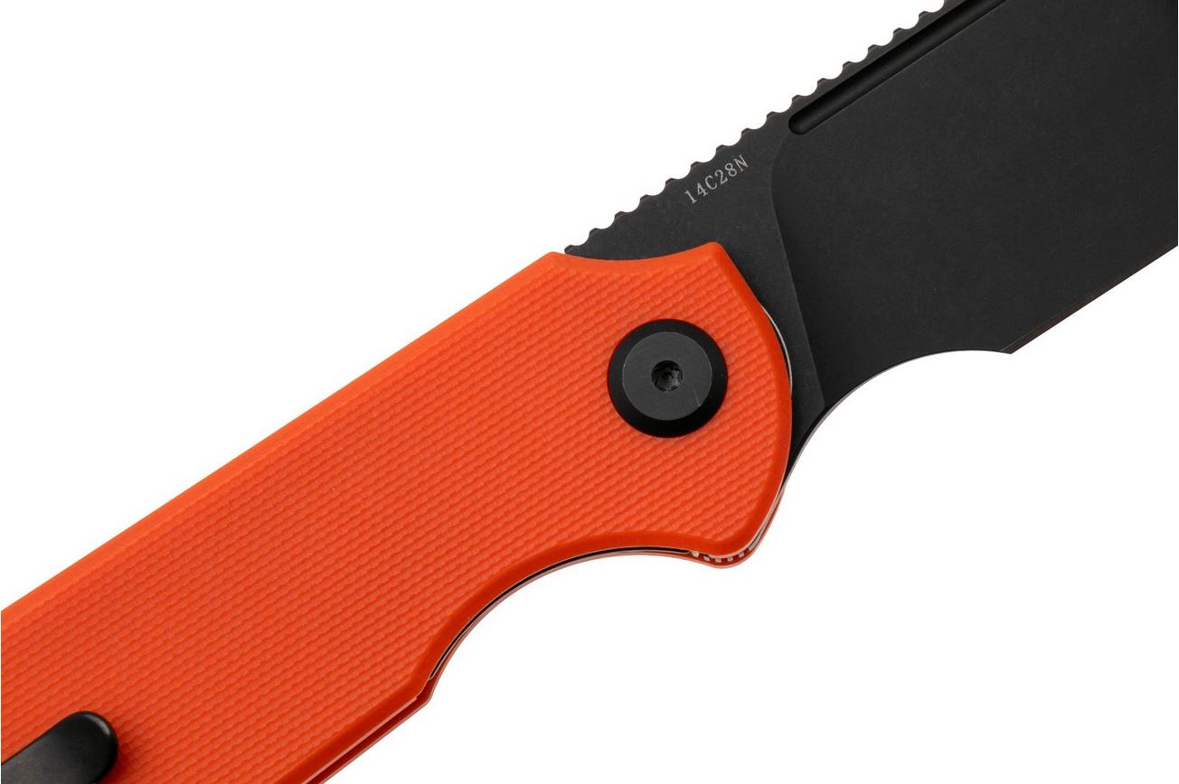 Eutektik Binary BIN-OBW-R Blackwashed 14C28N, Orange G10, zakmes