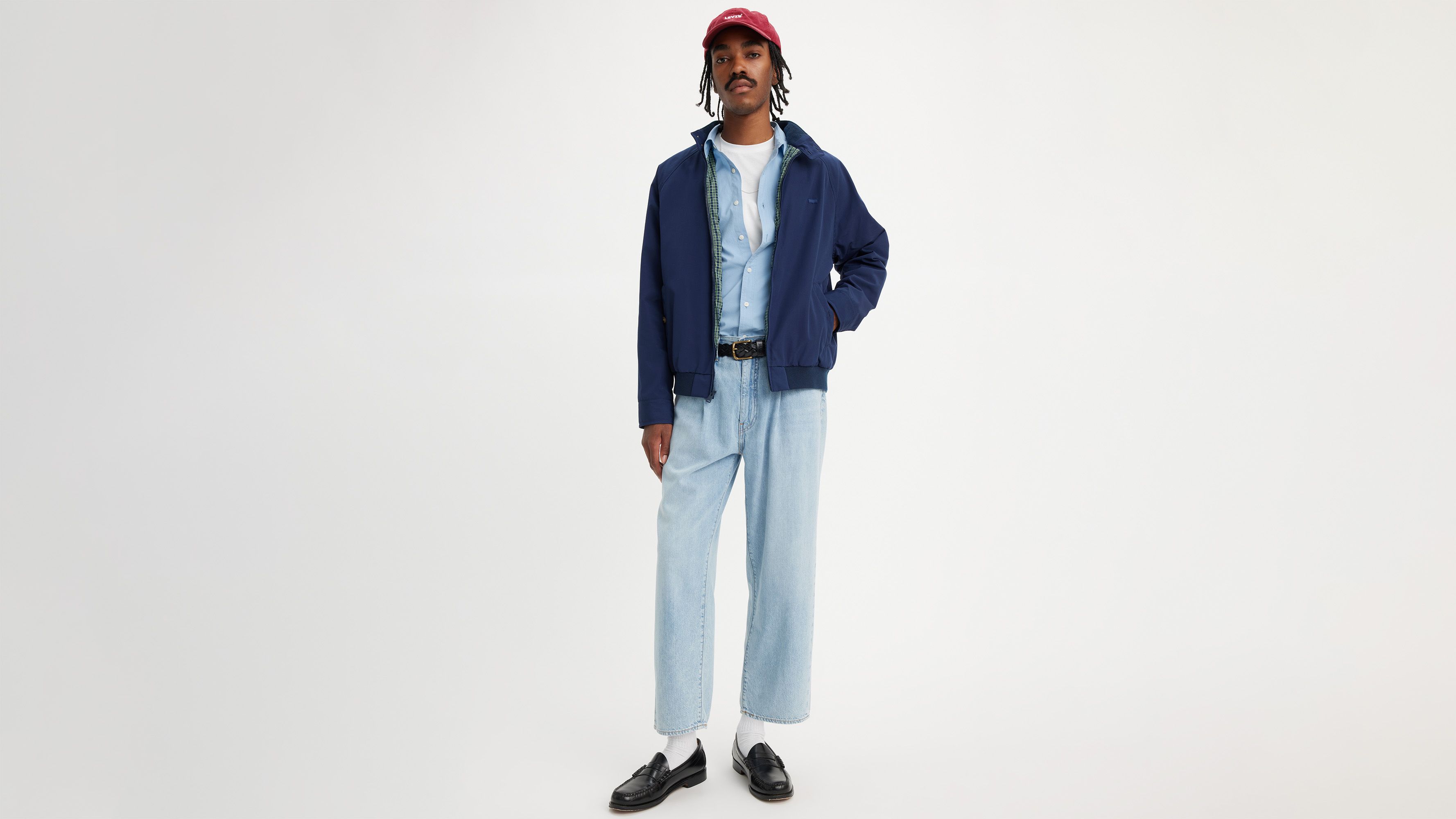 Pantalon crop à pinces 568™ Stay Loose Lightweight - Varsity Academia Lightweight - Bleu