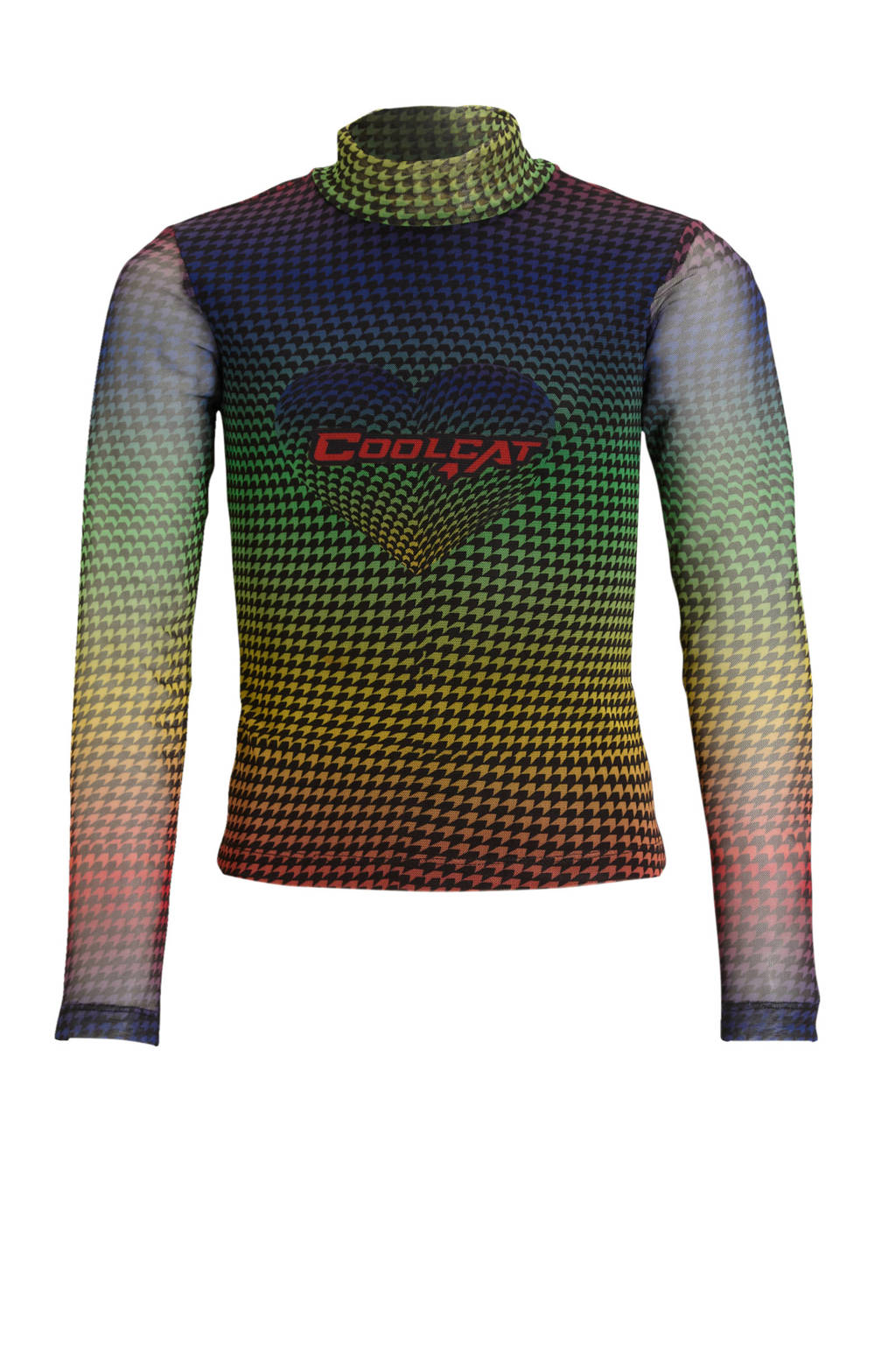 Coolcat Longsleeve Rainbow Mesh Top