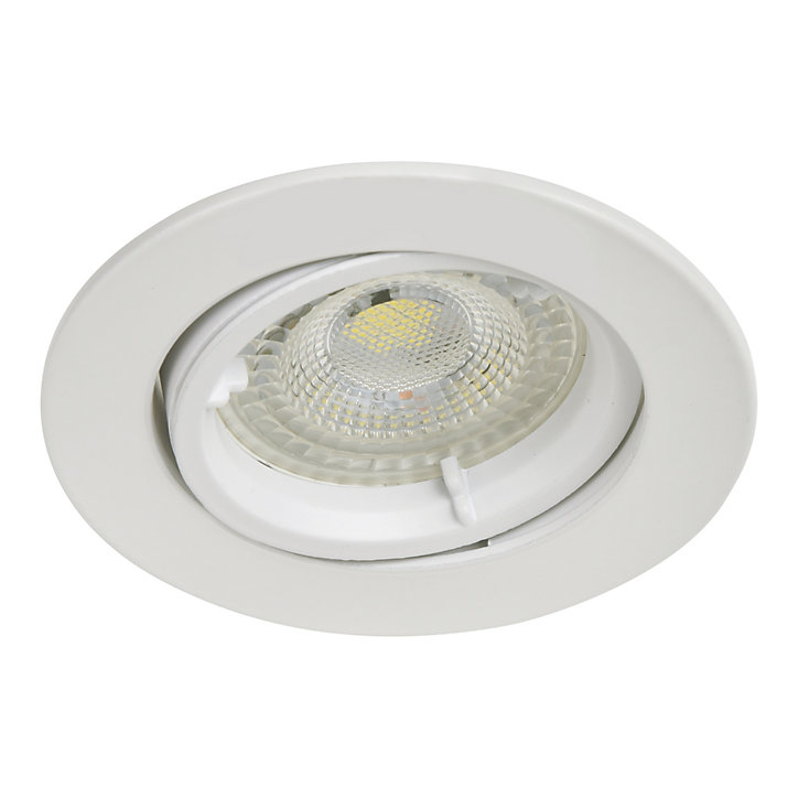10 spots encastrables Salk GU10 blanc neutre IP20 450lm 4.9W Ø8.5xH.9.4cm blanc GoodHome