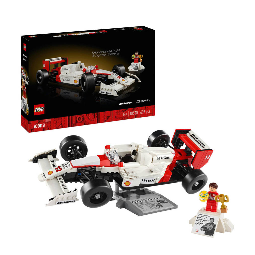 Mooie set voor de lego verzamelaarMcLaren MP4/4 en Ayrton Senna Model Auto Bouwpakket voor Volwassenen 10330